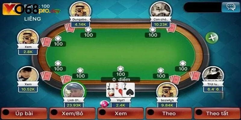 Các thuật ngữ cơ bản của Liêng tại XO68